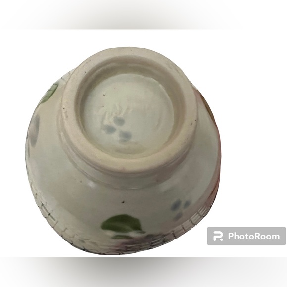 Pair Art Pottery Pieces of Mug & Bowl Floral Design both Signed by Artist NEW - Picture 5 of 5